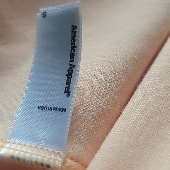 NEW American Apparel S Peach Orange Y2k Skater Mini Fit Flare Dress Sexy Sleaze - Picture 7 of 16